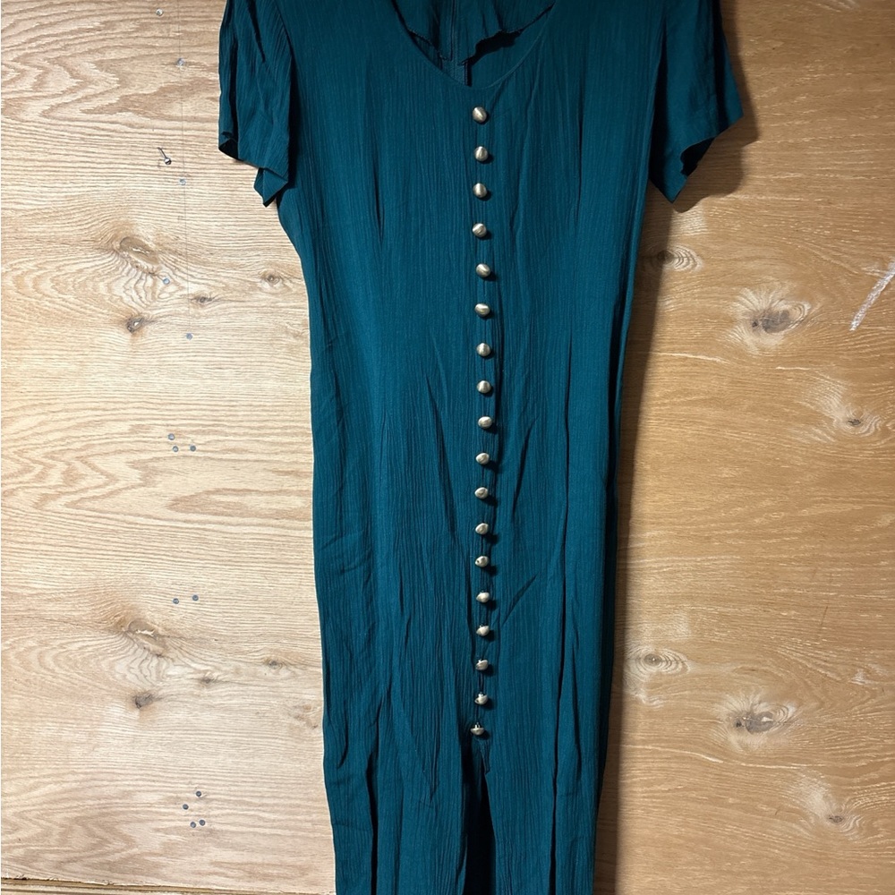 Vintage 90s Button-Down Midi Dress